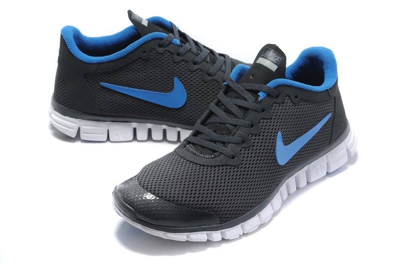 Nike Free 3.0 v2 Womens Shoes Black Blue - Click Image to Close